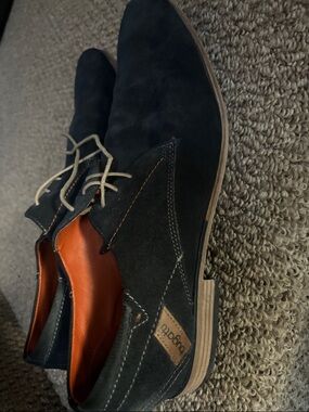 Bugatti Navy Suede Chukka Boots with Tan Lining